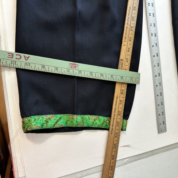 Sacred Threads Black Patchwork Shirt & Pants Set Medium NWT Rayon Art to Wear - Picture 11 of 16